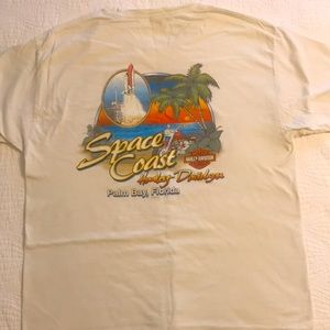 Harley Davidson Men’s Off-White Short Sleeve T-Shirt XL PALM BAY FL SPACE COAST
